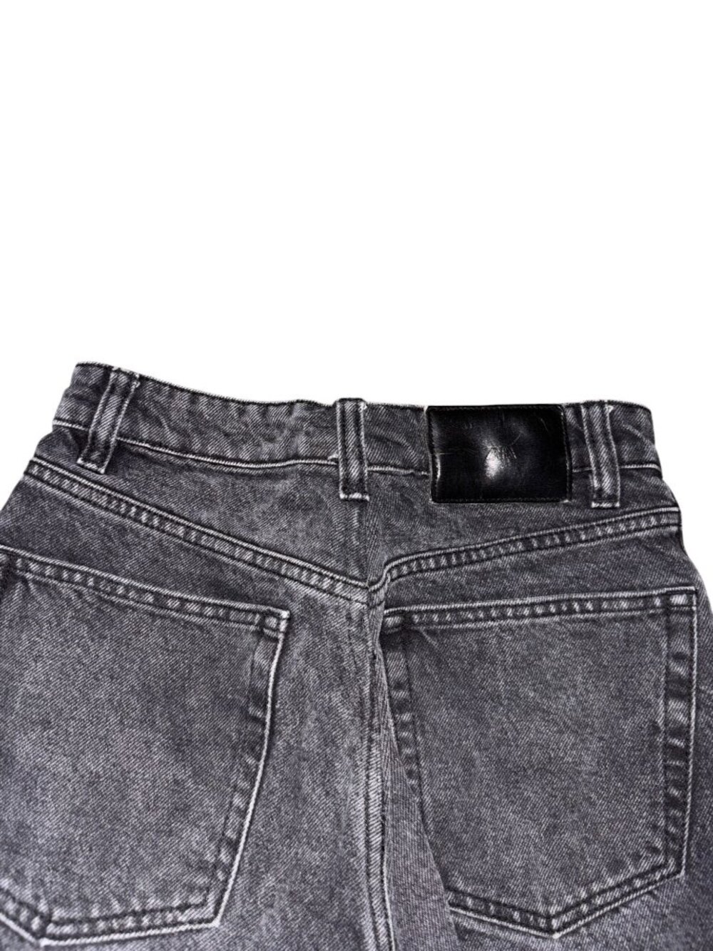 Zara Blackwash Size 26 Raw Hem Button Fly Jeans - Picture 6 of 7
